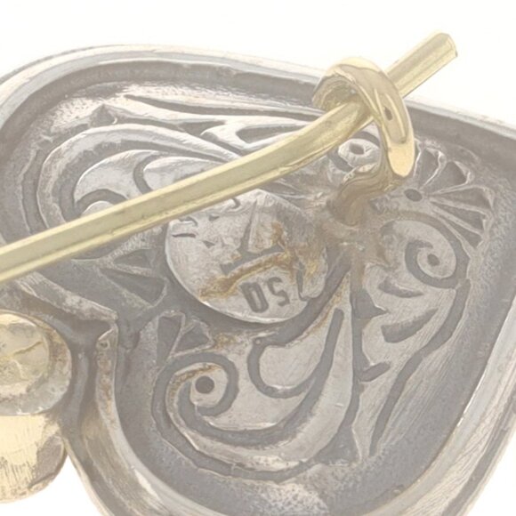 Konstantino Ruby Heart Scrollwork Drop Earrings 925 18k Round .30ctw Pierced - Picture 4 of 4